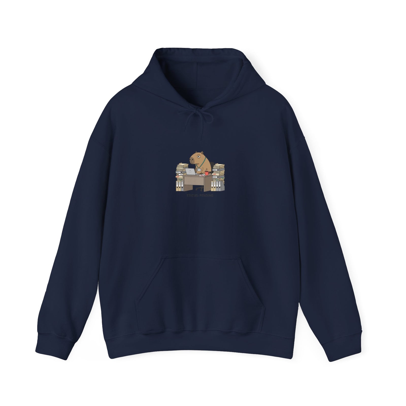 Office Raccoon HR Memo Hoodie | Unhinged Animal Bureaucracy, Adulting Animal Illustration