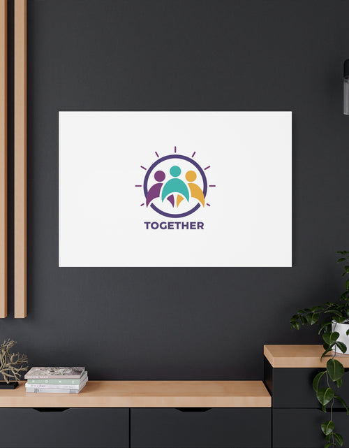 Load image into Gallery viewer, Together solidarity icon Canvas, Minimalist equality symbol, Support badge
