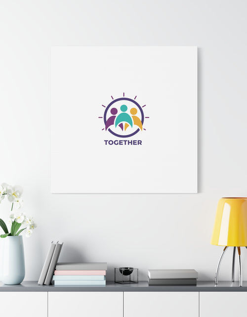 Load image into Gallery viewer, Together solidarity icon Canvas, Minimalist equality symbol, Support badge
