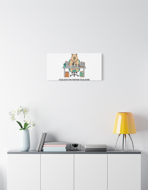 Load image into Gallery viewer, Escalated for Further Escalation Canvas | Unhinged Animal Bureaucracy, Office Animal Illustration

