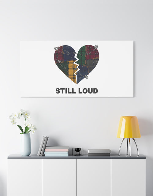 Load image into Gallery viewer, Plaid Patchwork Heart Canvas | Grunge Revival 90s Punk Wall Art
