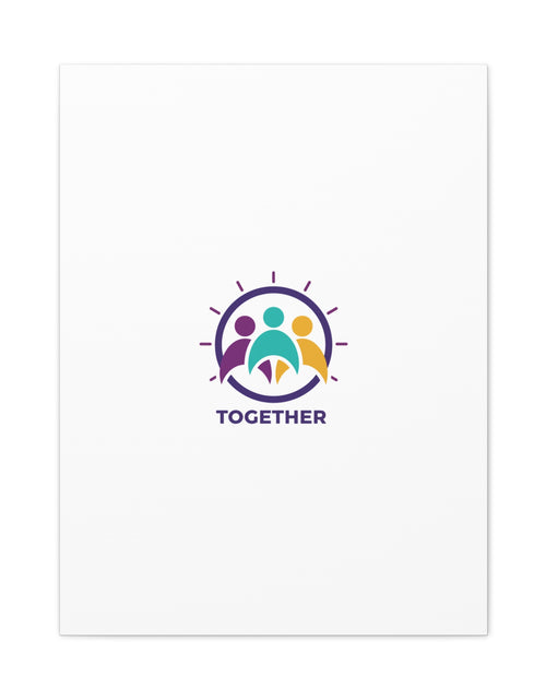 Load image into Gallery viewer, Together solidarity icon Canvas, Minimalist equality symbol, Support badge
