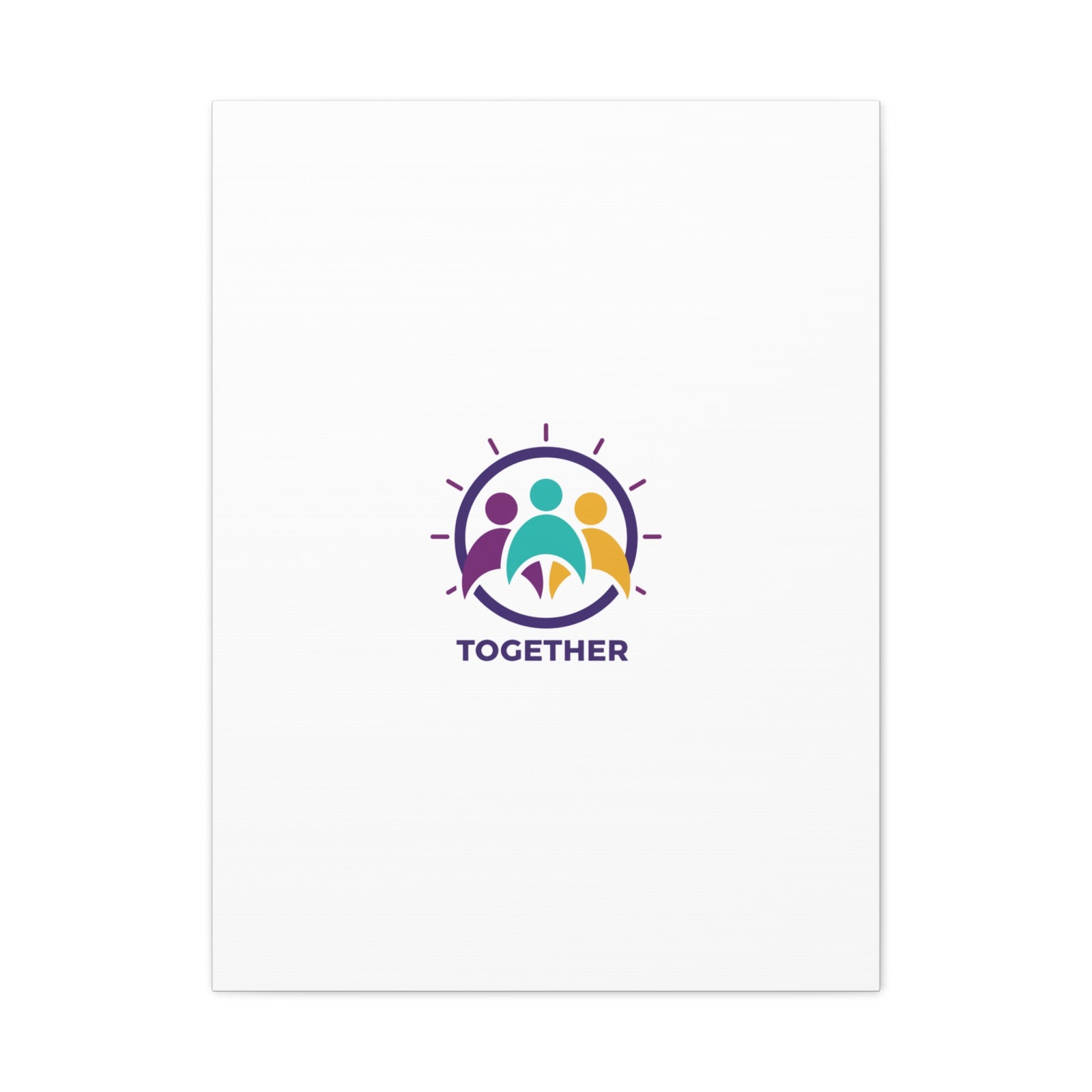 Together solidarity icon Canvas, Minimalist equality symbol, Support badge