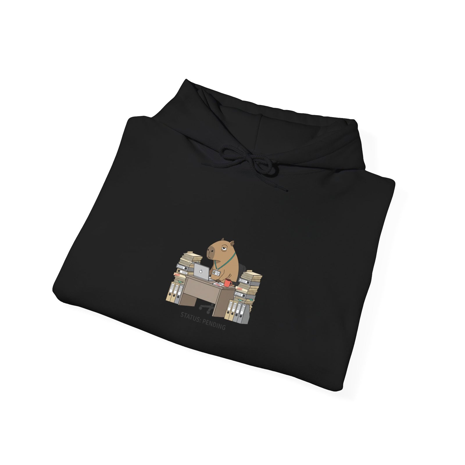 Office Raccoon HR Memo Hoodie | Unhinged Animal Bureaucracy, Adulting Animal Illustration