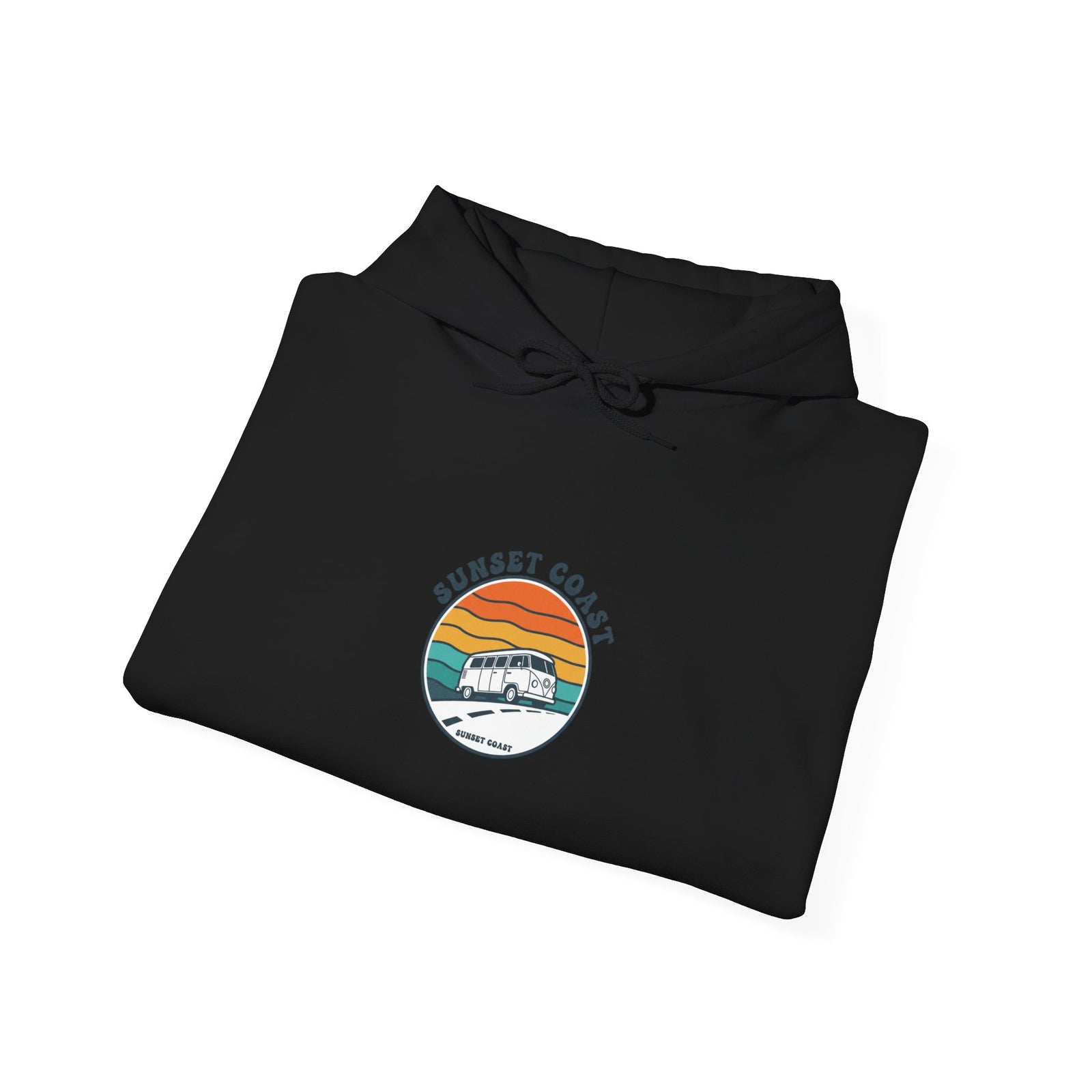 Sunset Coast Retro Surf Hoodie | 70s Sunset, Vintage Palm Graphic