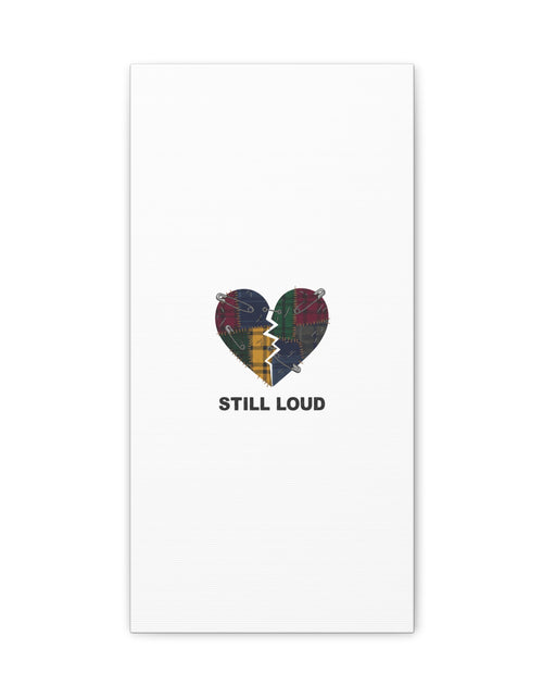 Load image into Gallery viewer, Plaid Patchwork Heart Canvas | Grunge Revival 90s Punk Wall Art
