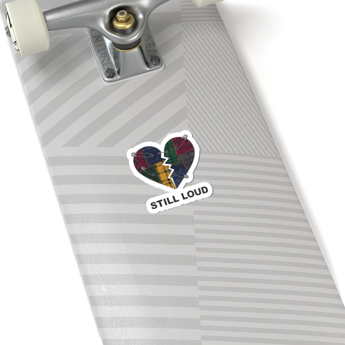 Still Loud Broken Heart Sticker | grunge plaid, 90s rock revival