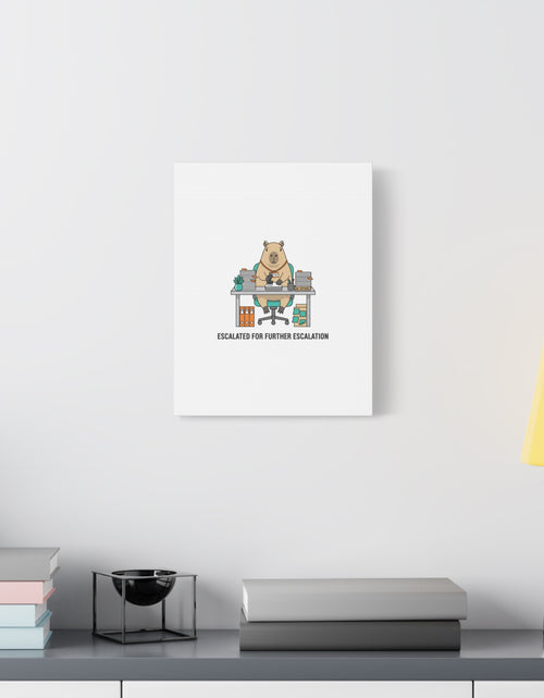 Load image into Gallery viewer, Escalated for Further Escalation Canvas | Unhinged Animal Bureaucracy, Office Animal Illustration
