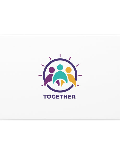 Load image into Gallery viewer, Together solidarity icon Canvas, Minimalist equality symbol, Support badge
