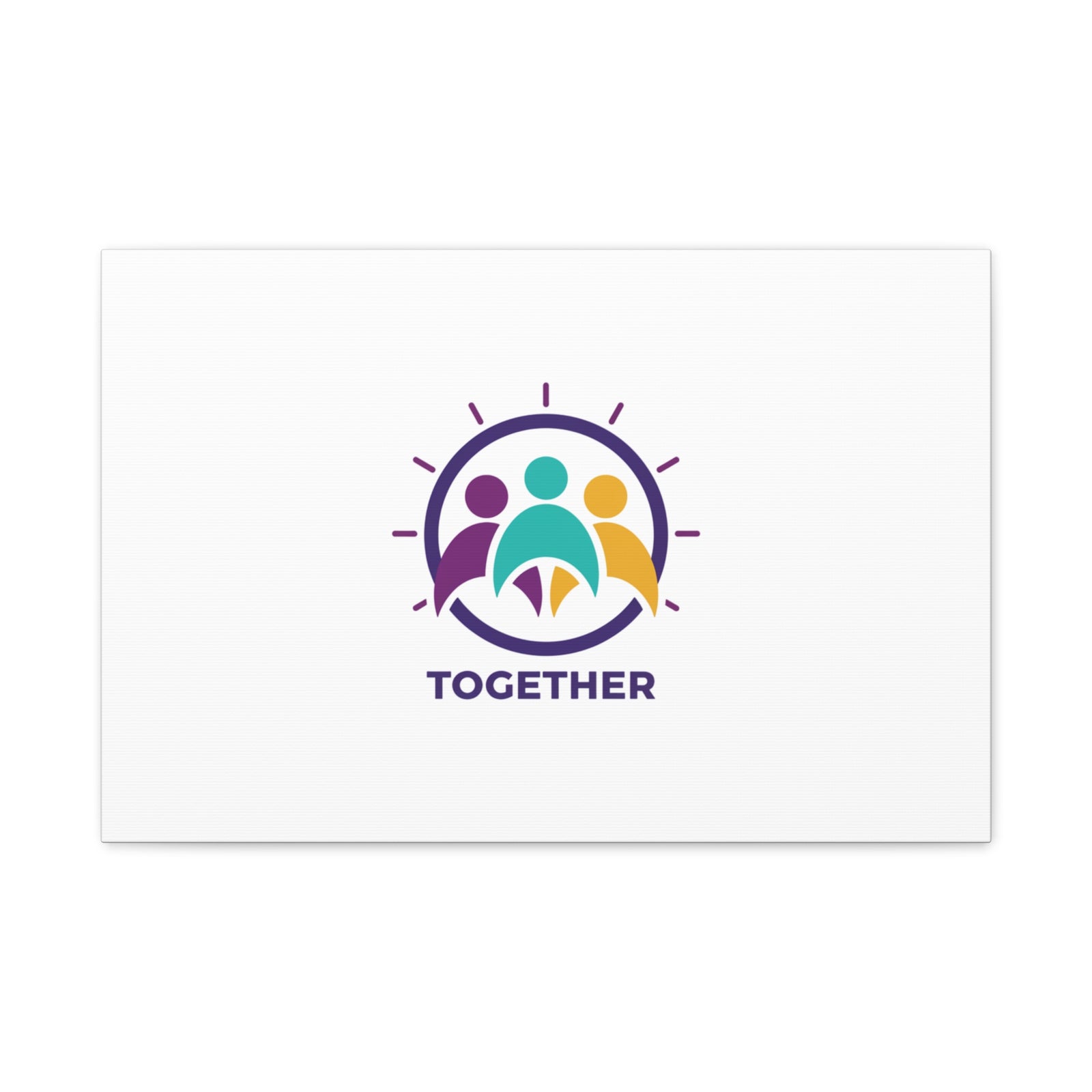 Together solidarity icon Canvas, Minimalist equality symbol, Support badge