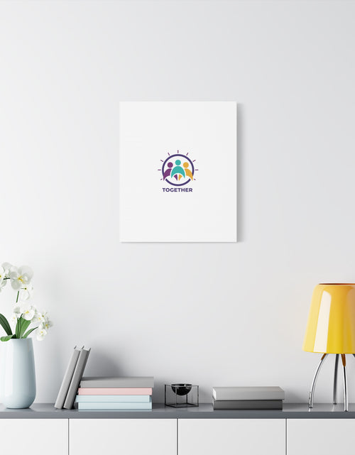 Load image into Gallery viewer, Together solidarity icon Canvas, Minimalist equality symbol, Support badge
