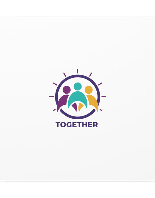Load image into Gallery viewer, Together solidarity icon Canvas, Minimalist equality symbol, Support badge
