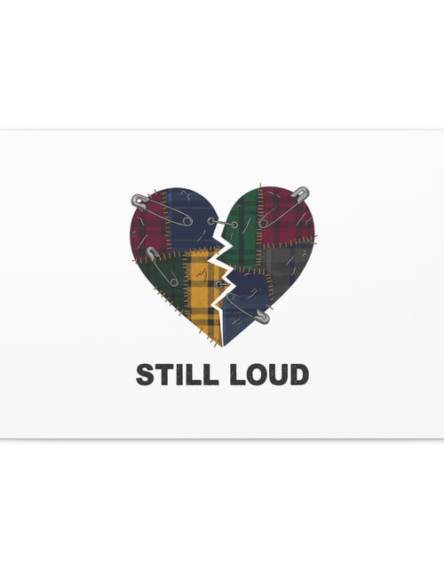 Load image into Gallery viewer, Plaid Patchwork Heart Canvas | Grunge Revival 90s Punk Wall Art
