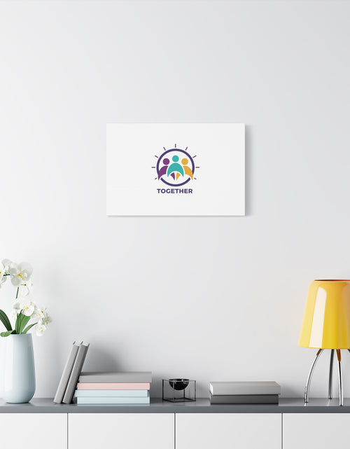 Load image into Gallery viewer, Together solidarity icon Canvas, Minimalist equality symbol, Support badge

