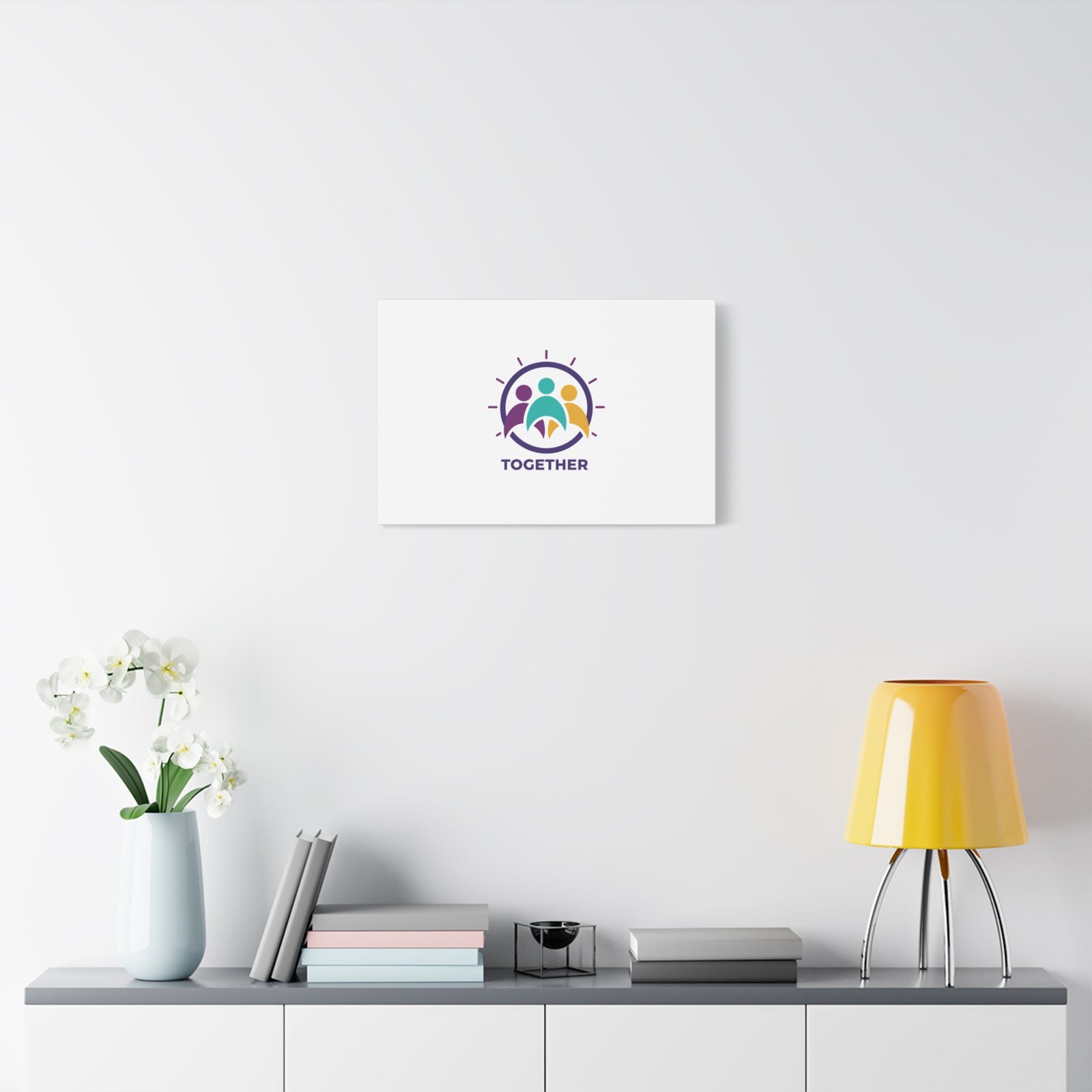 Together solidarity icon Canvas, Minimalist equality symbol, Support badge