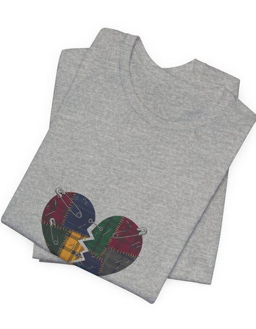 Load image into Gallery viewer, Plaid Broken Heart 'Still Loud' Tee | grunge shirt, punk graphic tee
