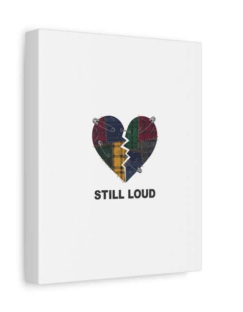 Load image into Gallery viewer, Plaid Patchwork Heart Canvas | Grunge Revival 90s Punk Wall Art
