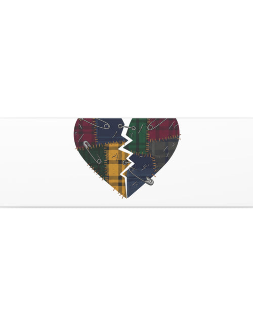 Load image into Gallery viewer, Plaid Patchwork Heart Canvas | Grunge Revival 90s Punk Wall Art
