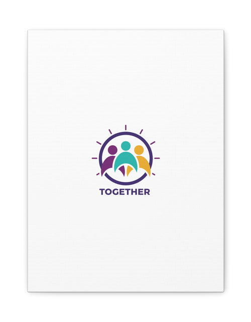 Load image into Gallery viewer, Together solidarity icon Canvas, Minimalist equality symbol, Support badge
