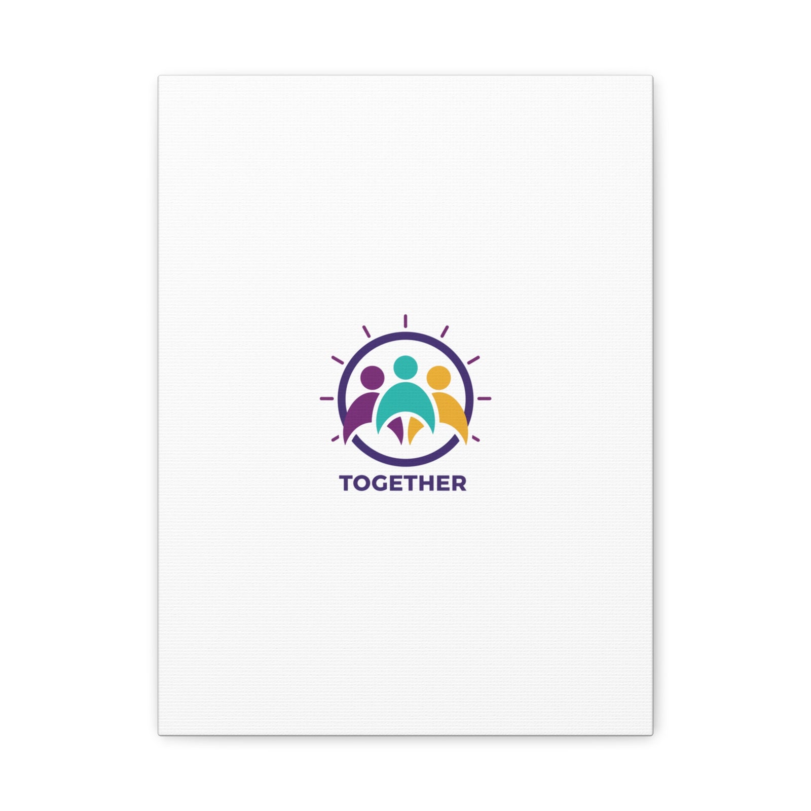 Together solidarity icon Canvas, Minimalist equality symbol, Support badge
