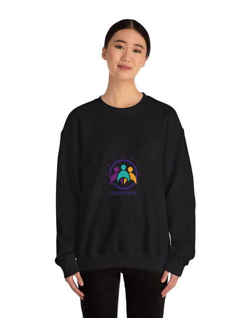 Load image into Gallery viewer, Solidarity Icon 'Together' Crewneck Sweatshirt | equality icon, minimal feminist design
