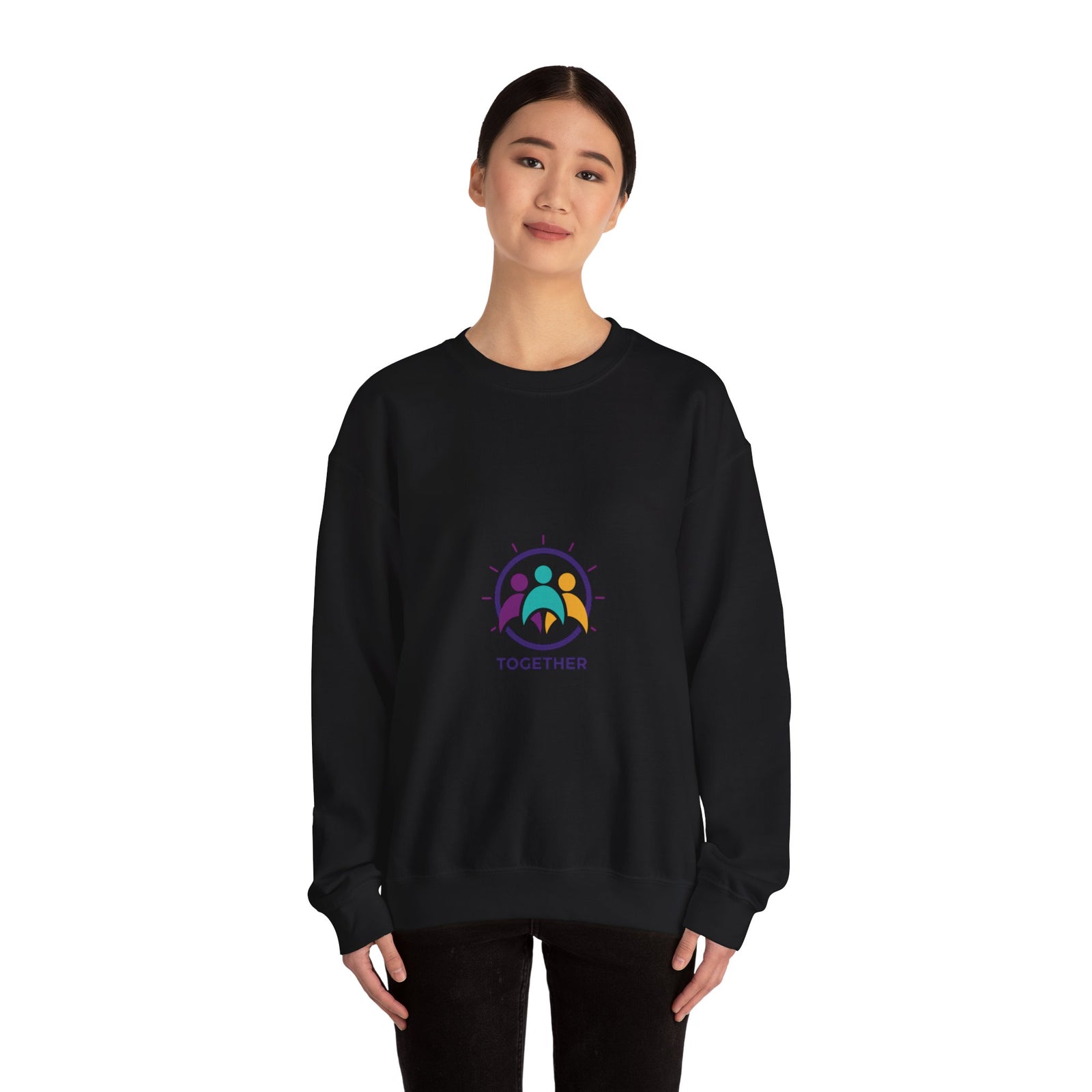 Solidarity Icon 'Together' Crewneck Sweatshirt | equality icon, minimal feminist design