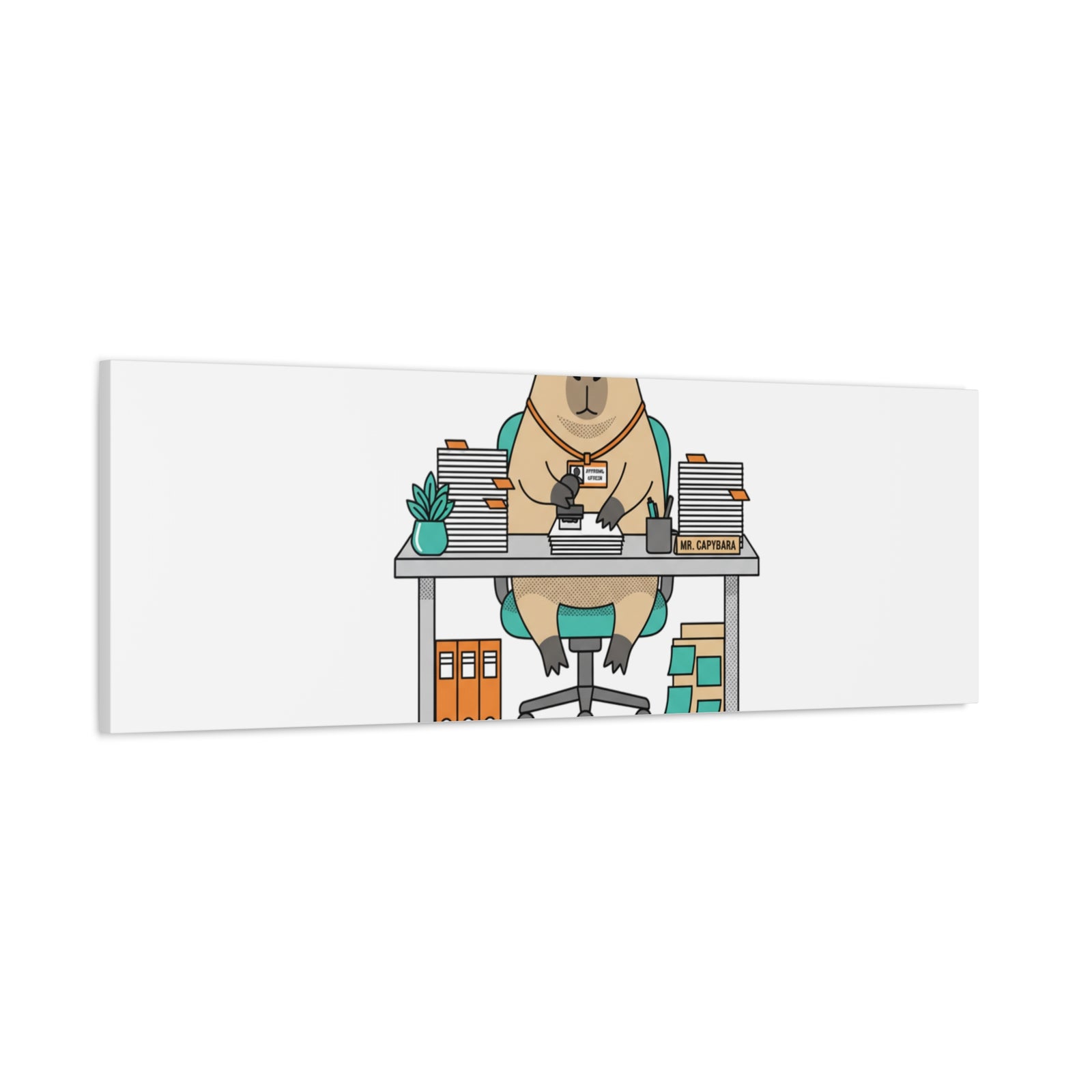 Escalated for Further Escalation Canvas | Unhinged Animal Bureaucracy, Office Animal Illustration
