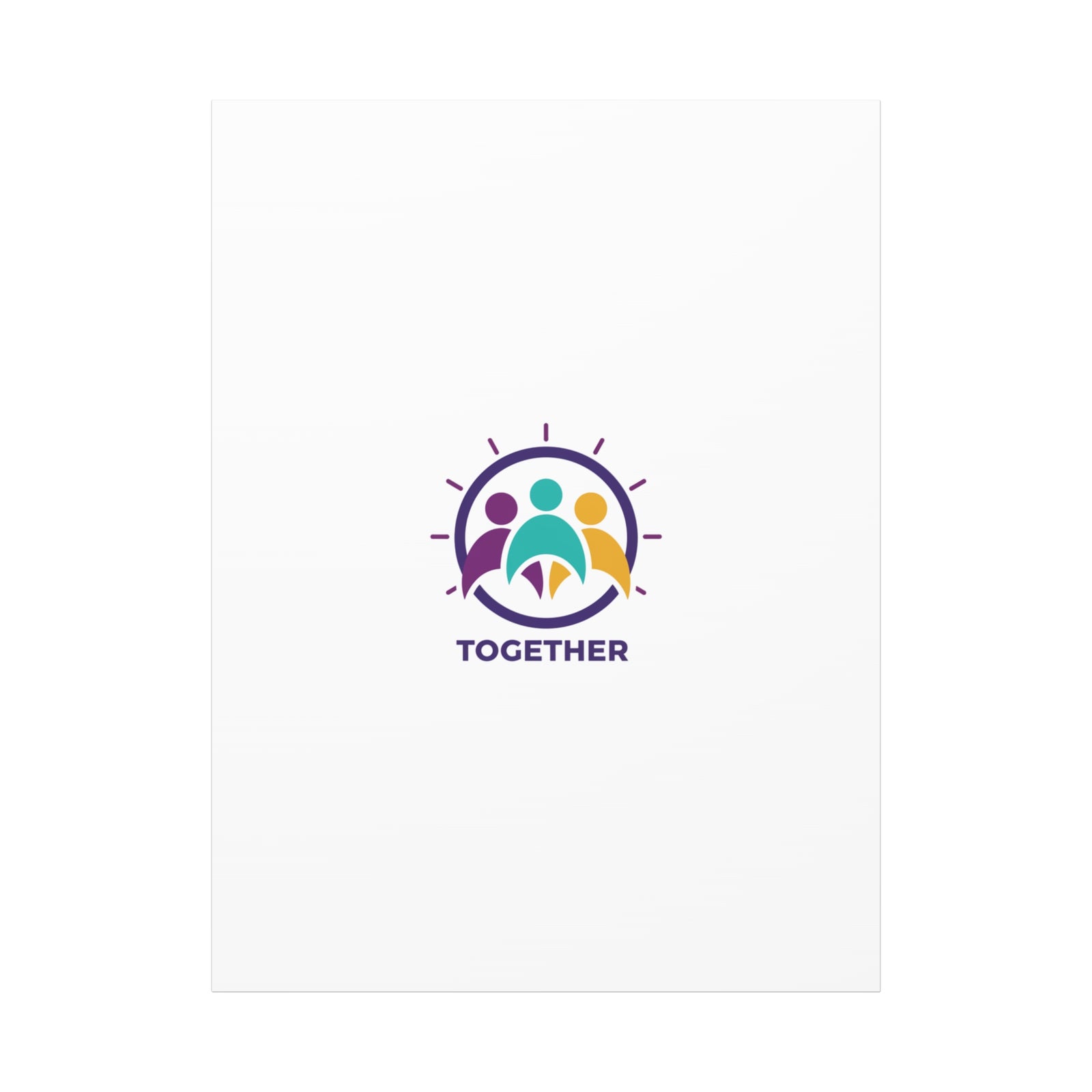 Together solidarity icon Canvas, Minimalist equality symbol, Support badge