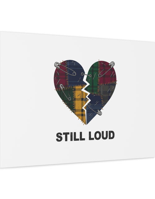 Load image into Gallery viewer, Plaid Patchwork Heart Canvas | Grunge Revival 90s Punk Wall Art
