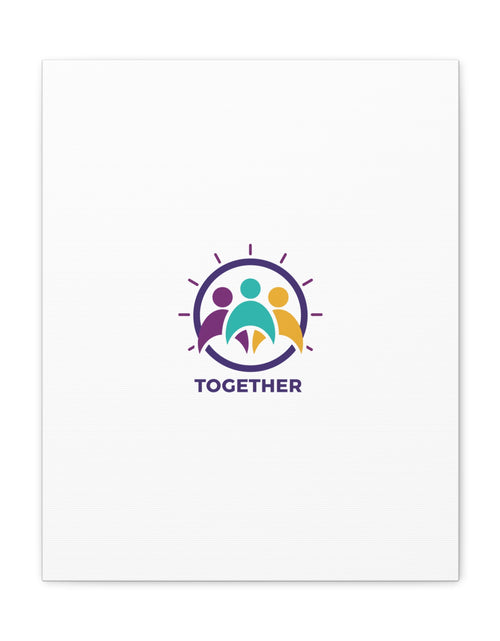 Load image into Gallery viewer, Together solidarity icon Canvas, Minimalist equality symbol, Support badge
