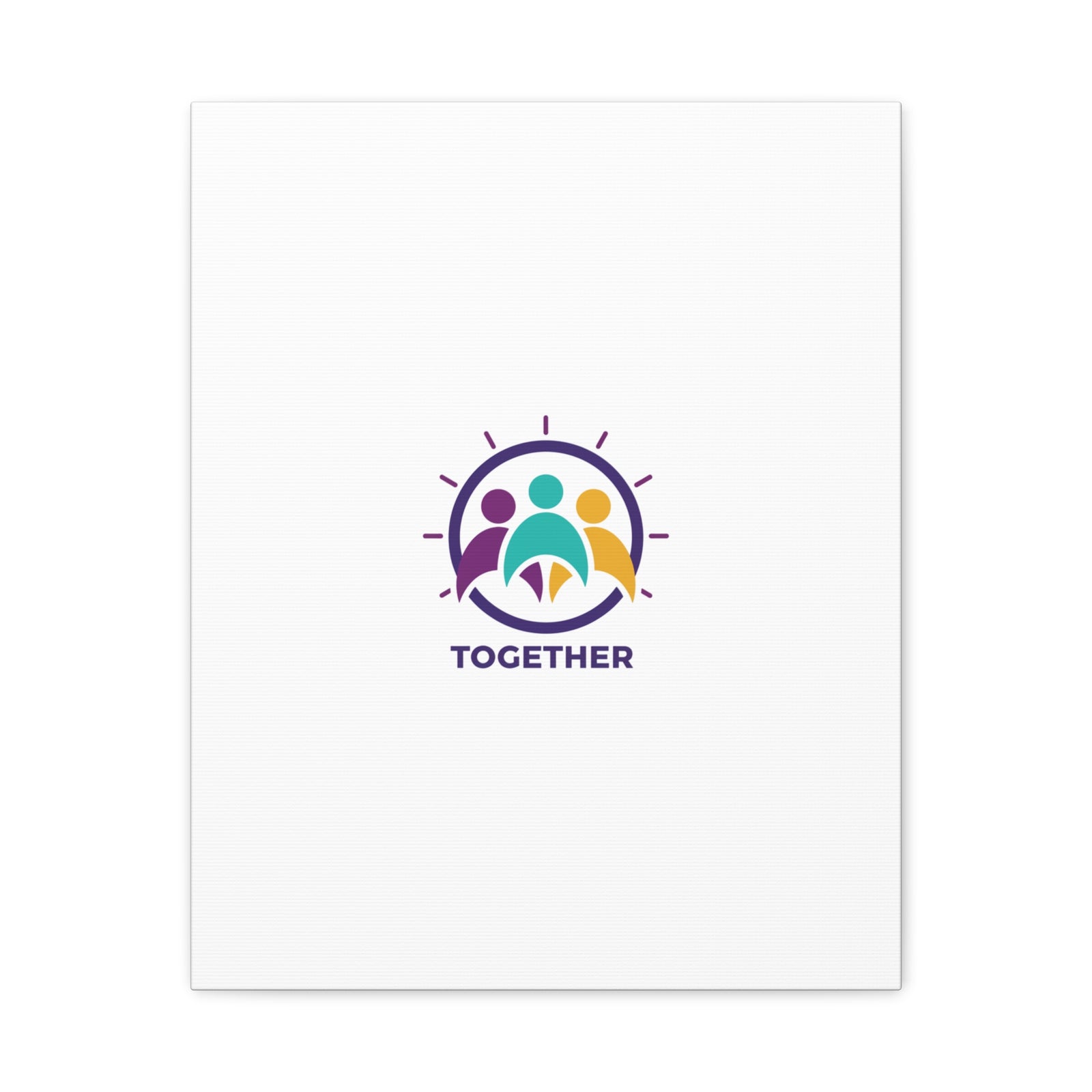 Together solidarity icon Canvas, Minimalist equality symbol, Support badge