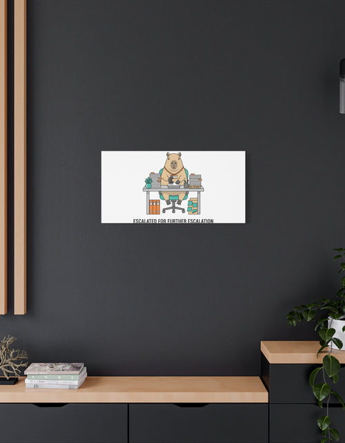 Load image into Gallery viewer, Escalated for Further Escalation Canvas | Unhinged Animal Bureaucracy, Office Animal Illustration
