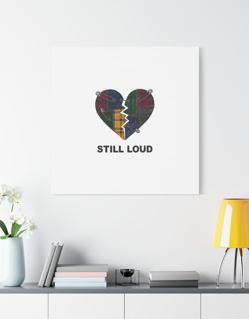 Load image into Gallery viewer, Plaid Patchwork Heart Canvas | Grunge Revival 90s Punk Wall Art
