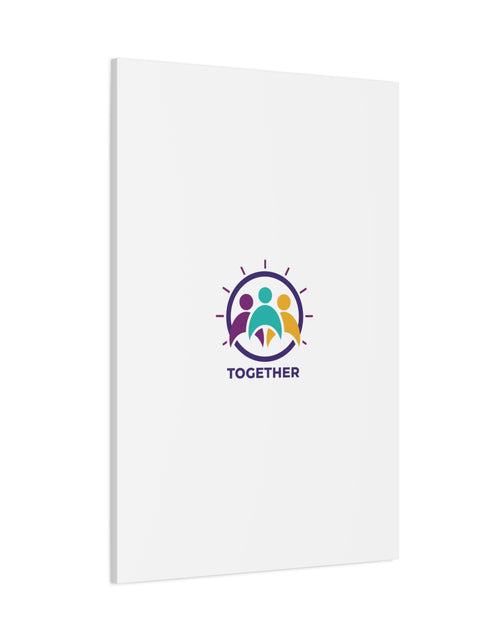 Load image into Gallery viewer, Together solidarity icon Canvas, Minimalist equality symbol, Support badge
