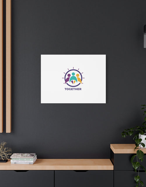 Load image into Gallery viewer, Together solidarity icon Canvas, Minimalist equality symbol, Support badge
