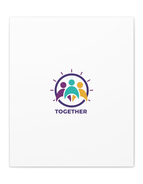 Load image into Gallery viewer, Together solidarity icon Canvas, Minimalist equality symbol, Support badge
