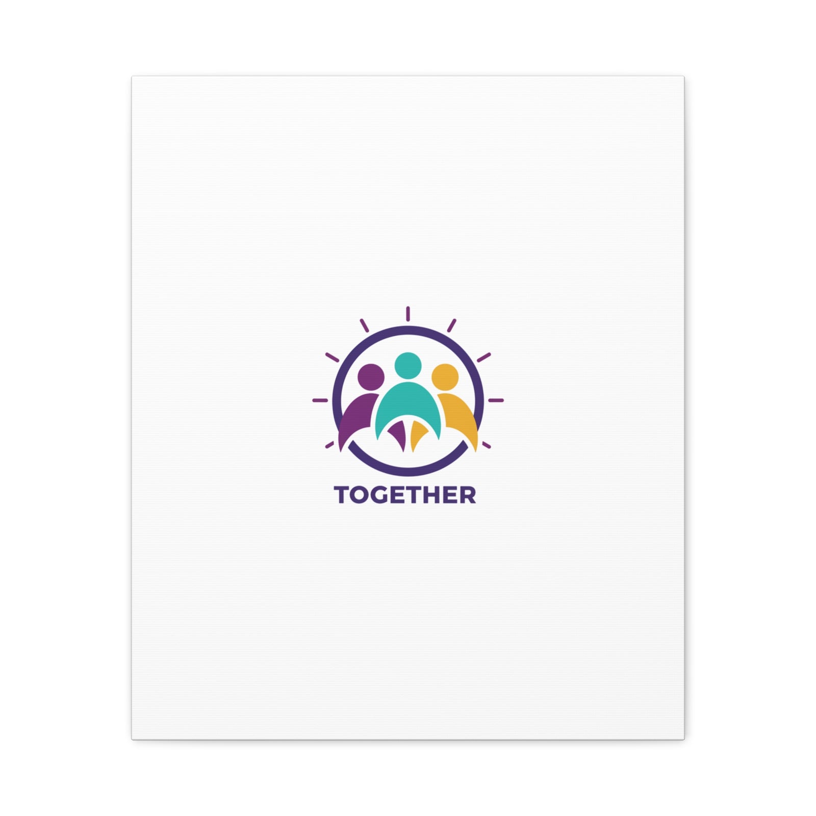 Together solidarity icon Canvas, Minimalist equality symbol, Support badge