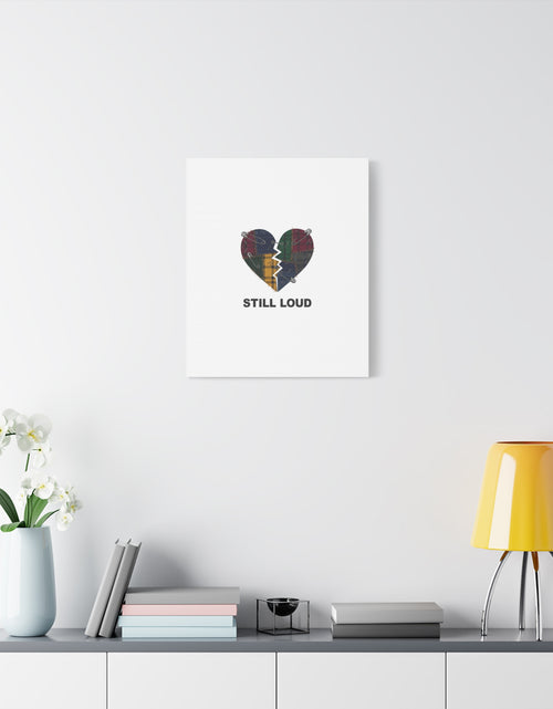 Load image into Gallery viewer, Plaid Patchwork Heart Canvas | Grunge Revival 90s Punk Wall Art
