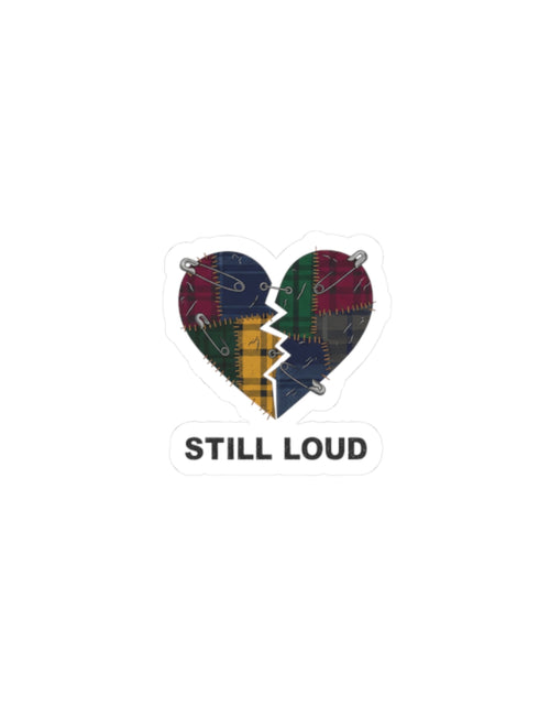Load image into Gallery viewer, Still Loud Broken Heart Sticker | grunge plaid, 90s rock revival
