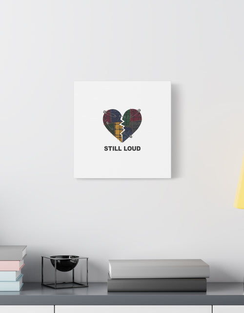 Load image into Gallery viewer, Plaid Patchwork Heart Canvas | Grunge Revival 90s Punk Wall Art
