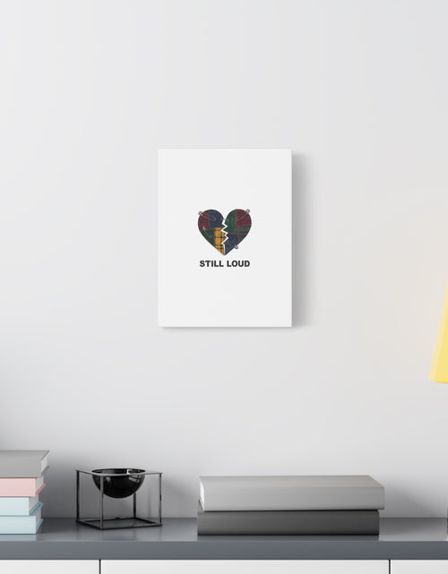 Load image into Gallery viewer, Plaid Patchwork Heart Canvas | Grunge Revival 90s Punk Wall Art
