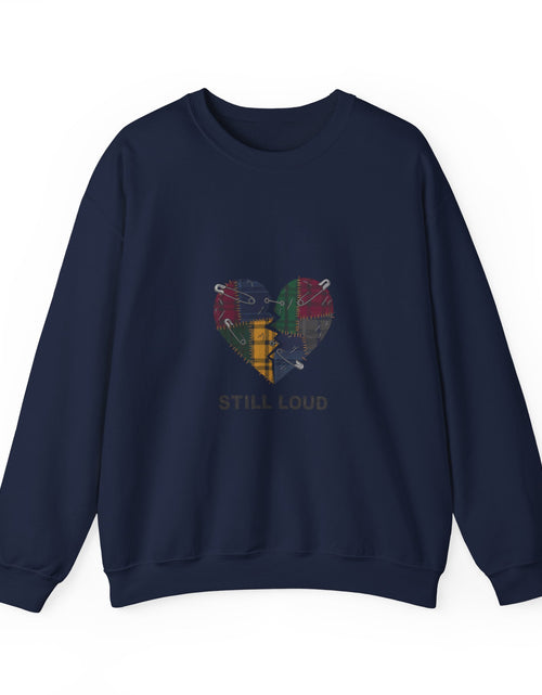 Load image into Gallery viewer, Plaid Broken Heart Crewneck Sweatshirt | Grunge Revival, 90s Flannel Aesthetic
