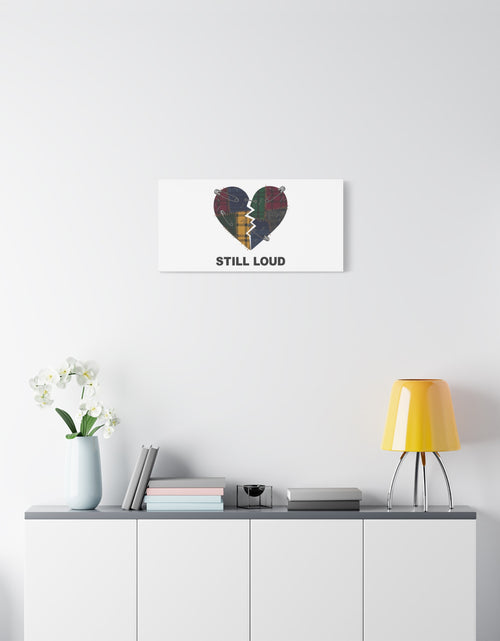 Load image into Gallery viewer, Plaid Patchwork Heart Canvas | Grunge Revival 90s Punk Wall Art
