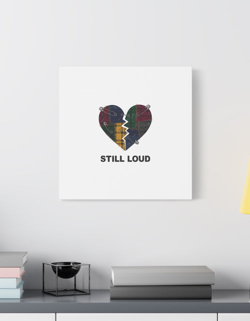 Load image into Gallery viewer, Plaid Patchwork Heart Canvas | Grunge Revival 90s Punk Wall Art
