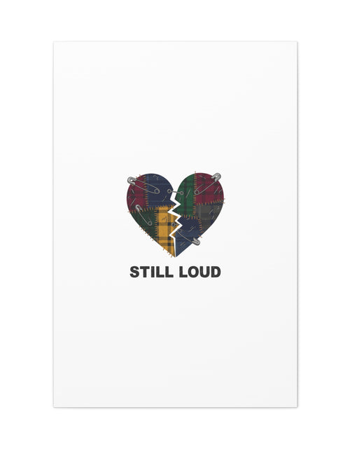 Load image into Gallery viewer, Plaid Patchwork Heart Canvas | Grunge Revival 90s Punk Wall Art
