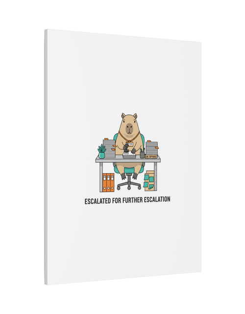 Load image into Gallery viewer, Escalated for Further Escalation Canvas | Unhinged Animal Bureaucracy, Office Animal Illustration
