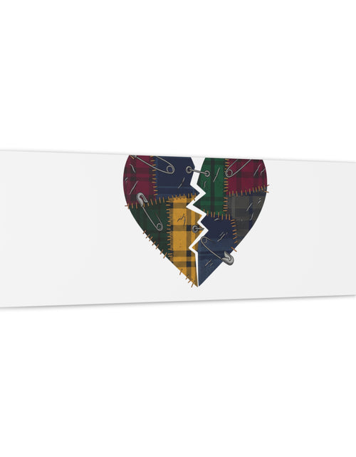 Load image into Gallery viewer, Plaid Patchwork Heart Canvas | Grunge Revival 90s Punk Wall Art

