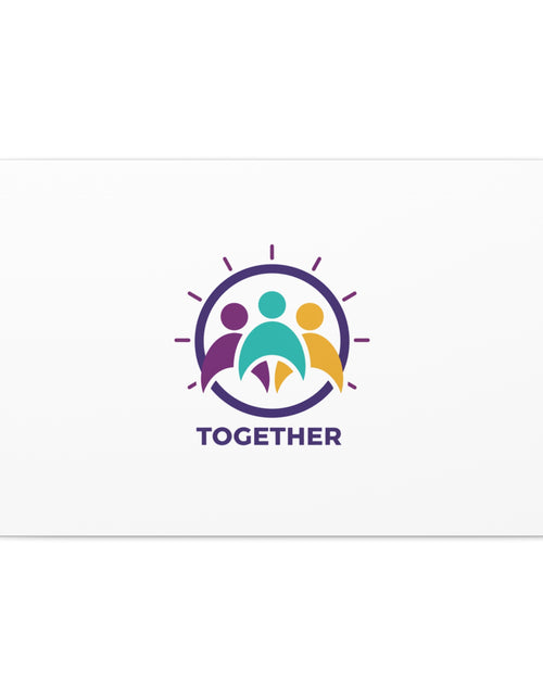 Load image into Gallery viewer, Together solidarity icon Canvas, Minimalist equality symbol, Support badge

