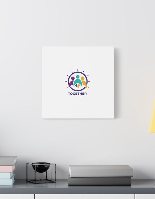 Load image into Gallery viewer, Together solidarity icon Canvas, Minimalist equality symbol, Support badge
