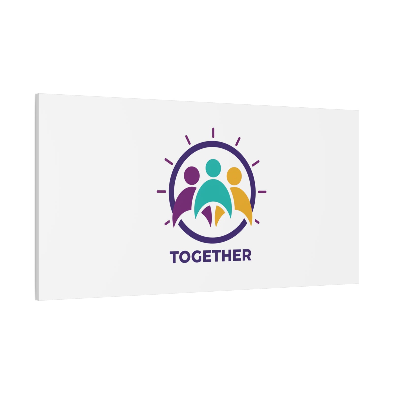 Together solidarity icon Canvas, Minimalist equality symbol, Support badge